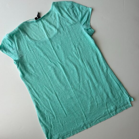 Cynthia Rowley NWOT Light Blue Linen Shirt - Picture 2 of 2